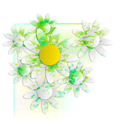 floral background into cornerのイラスト素材
