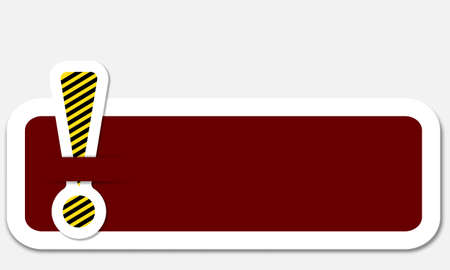 dark text box with exclamation markのイラスト素材