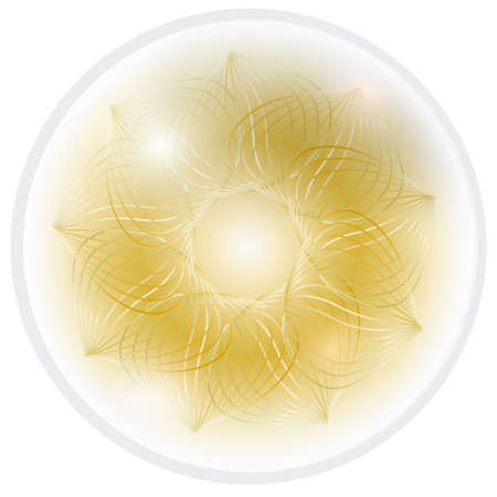 yellow abstract flowerのイラスト素材
