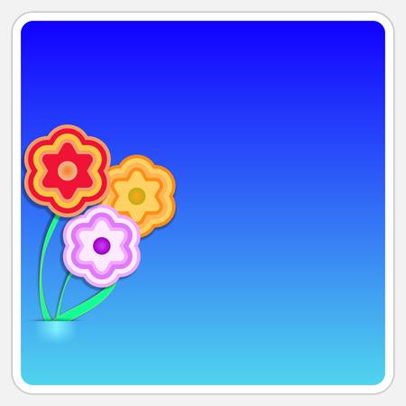 text box with flowersのイラスト素材