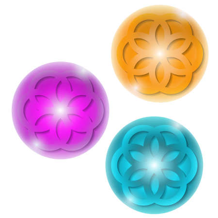 three abstract ballのイラスト素材