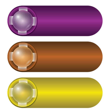 three abstract buttonsのイラスト素材