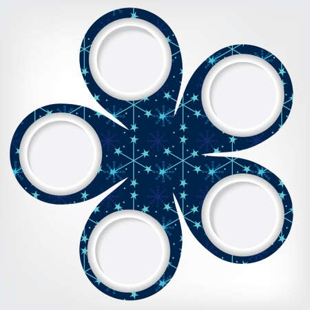 blue abstract text box with patternのイラスト素材