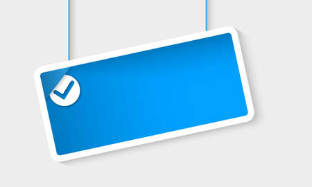 blue abstract text boxのイラスト素材