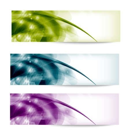 set of three abstract bannerのイラスト素材