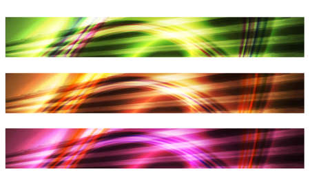 three vector bannerのイラスト素材