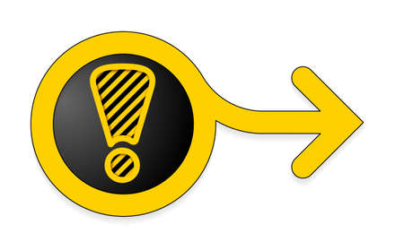 alert icon with arrowのイラスト素材
