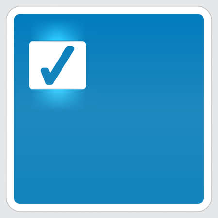 blue box for text with check boxのイラスト素材