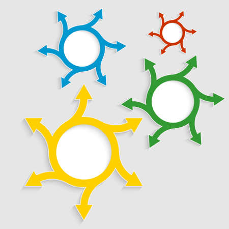 colorful abstract object with arrowsのイラスト素材