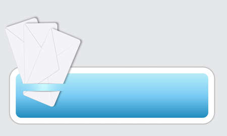 box for text with three envelopeのイラスト素材
