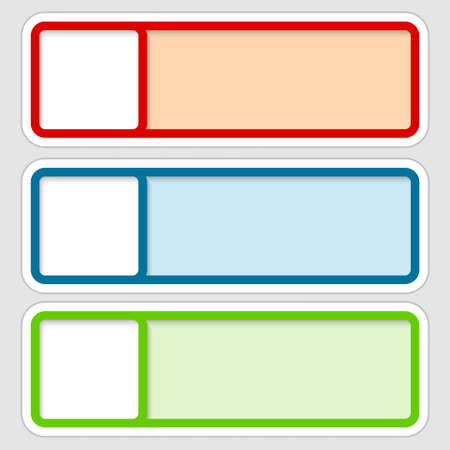 set abstract text frameのイラスト素材