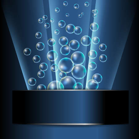 abstract background with bubblesのイラスト素材