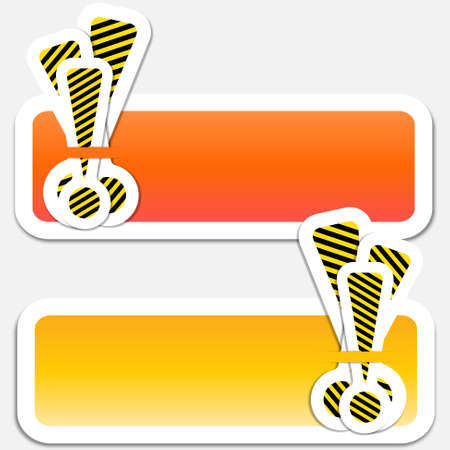 set  text frames with exclamation markのイラスト素材