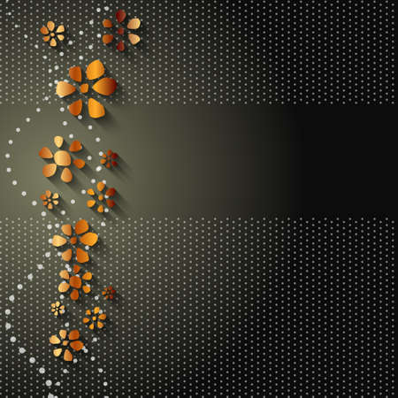 dark abstract floral backgroundのイラスト素材