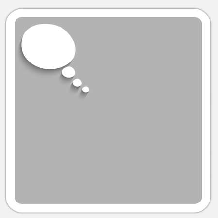 gray text frame for text with speech bubbleのイラスト素材