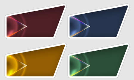 set dark text boxesのイラスト素材