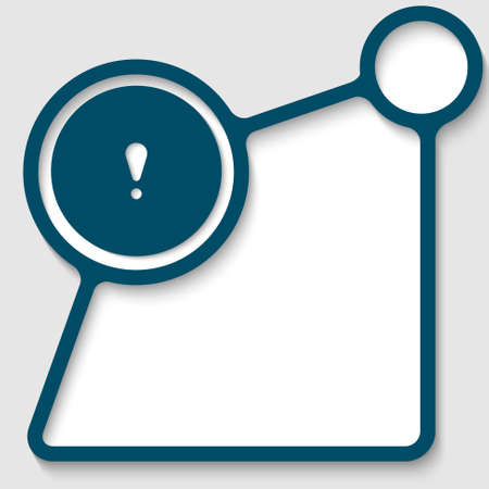 abstract text box with exclamation markのイラスト素材