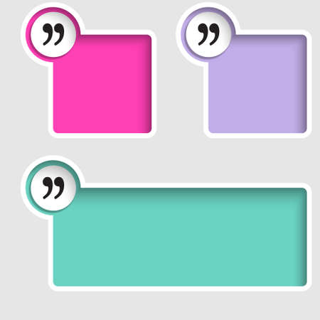 text frames with quotation marksのイラスト素材