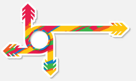 abstract circular object with arrowsのイラスト素材