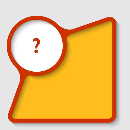 red and yellow text frame with question markのイラスト素材