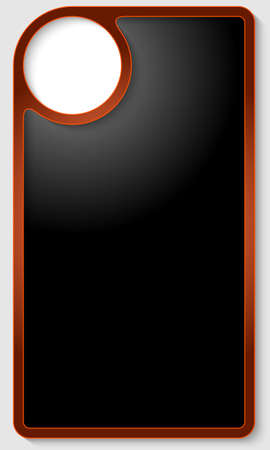 red text frame with white circle boxのイラスト素材