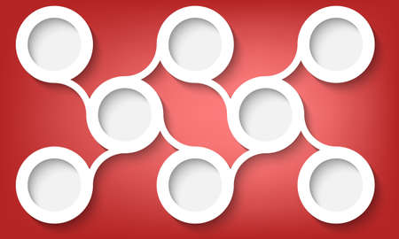 white abstract round objectのイラスト素材
