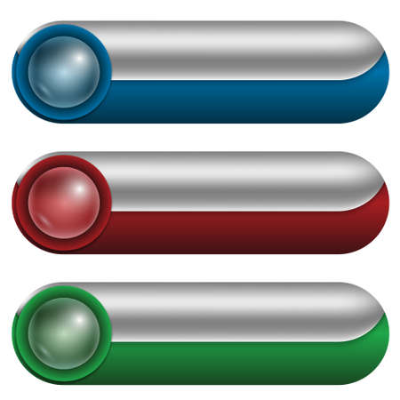 set of three vector buttonsのイラスト素材