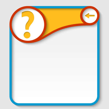 abstract vector frames for text with question mark and arrowのイラスト素材