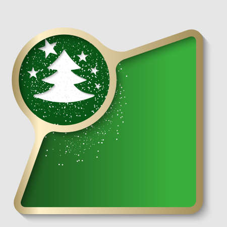 golden text frame with a Christmas motifのイラスト素材