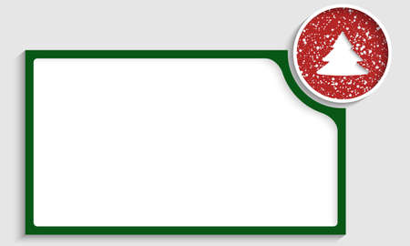 green text box with a Christmas motifのイラスト素材