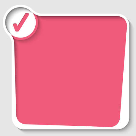 pink text box and check boxのイラスト素材