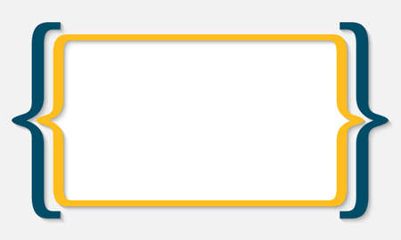 yellow text box with square bracketsのイラスト素材