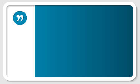 blue box for any text with quotation markのイラスト素材
