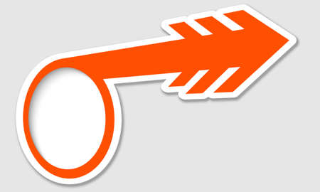 red cirlular object with arrowのイラスト素材