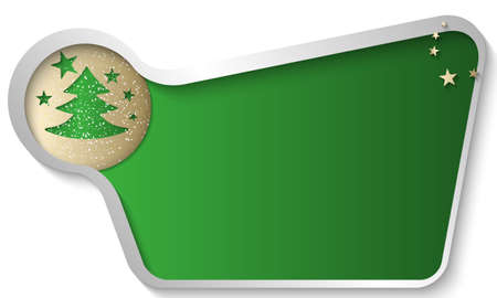 silver text box  with a Christmas motifのイラスト素材