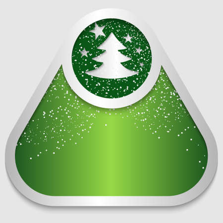 silver text frame  with a Christmas motif and falling snowのイラスト素材