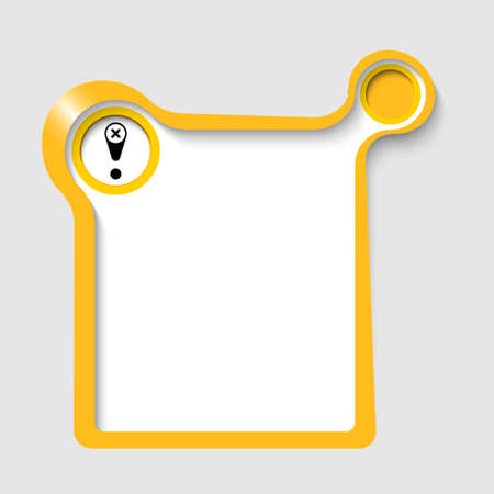 yellow abstract frames for any textのイラスト素材