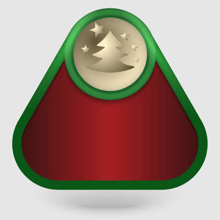 green text box with a Christmas motifのイラスト素材