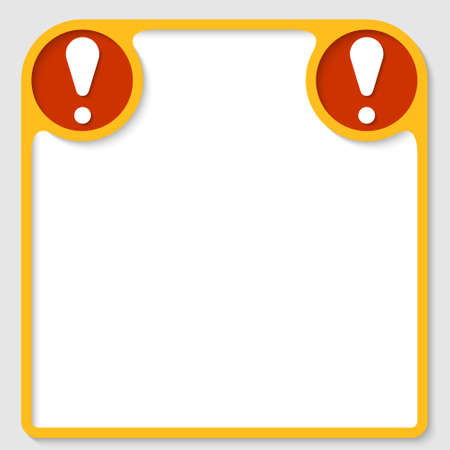 text frame with exclamation markのイラスト素材