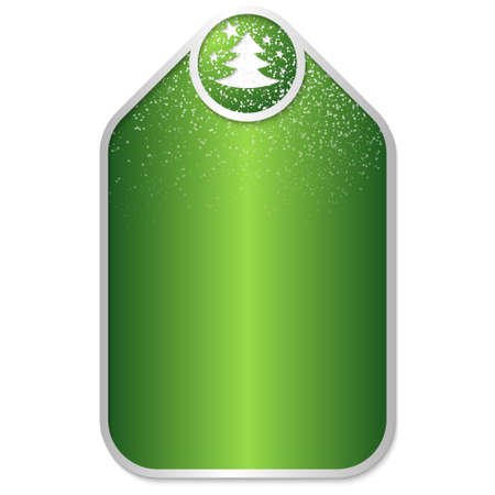 green text box with a Christmas motifのイラスト素材
