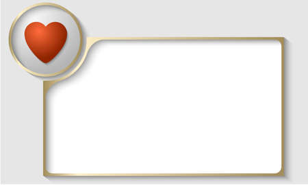 golden box for any text with heartのイラスト素材
