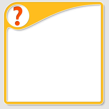 yellow frame for text with question markのイラスト素材