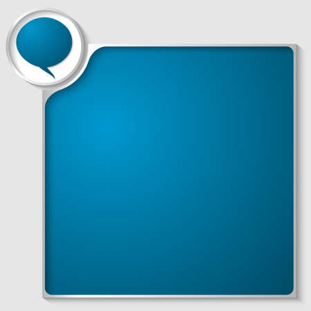 silver box for any text with blue speech bubbleのイラスト素材