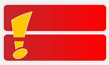 double red text box with exclamation markのイラスト素材