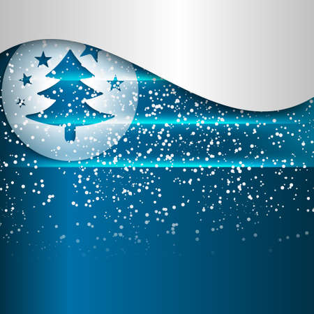 blue abstract background and a Christmas motifのイラスト素材