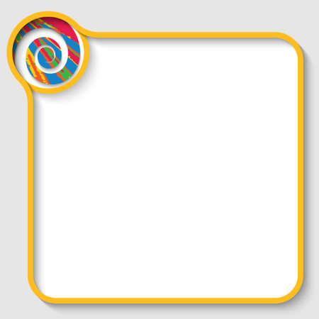 yellow text frame and spiralのイラスト素材
