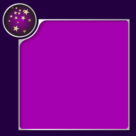 box for any text with golden starsのイラスト素材
