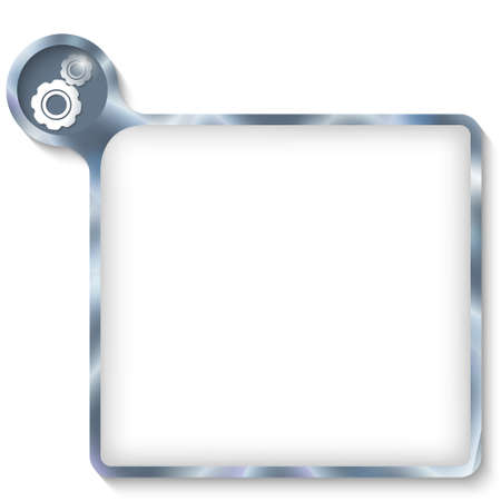 vector text box for any text with cogwheels and raysのイラスト素材