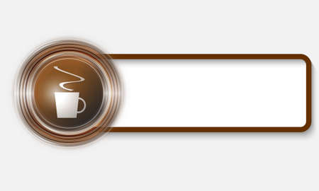 vector text box for any text and cup of coffeeのイラスト素材