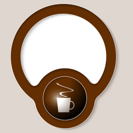 abstract text box with cop of coffeeのイラスト素材